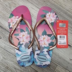 Havaianas Slim Flip flops with Gold strap
